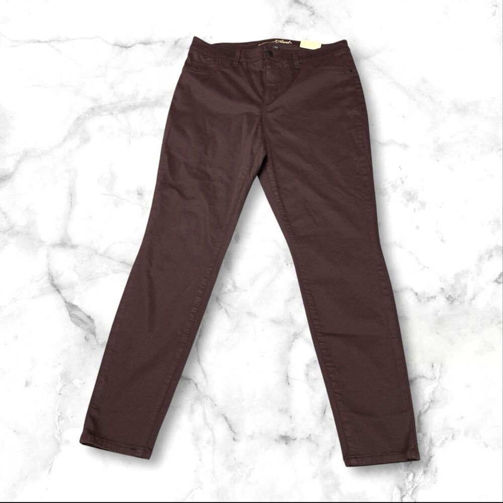 Universal Thread Womens High-Rise Jeggings Size 14 W MSRP: $29 Burgundy